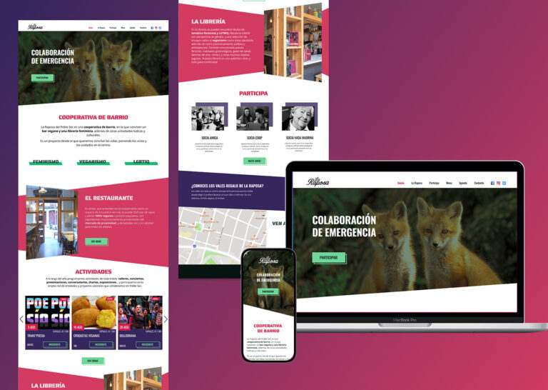 La raposa. Planteamiento de rediseño web.